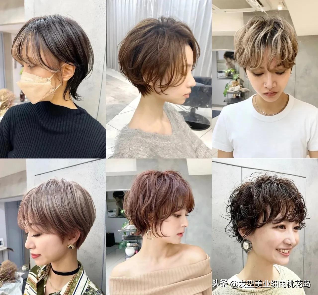 女生减龄显小短发合集,适合又多又粗发女生的短发