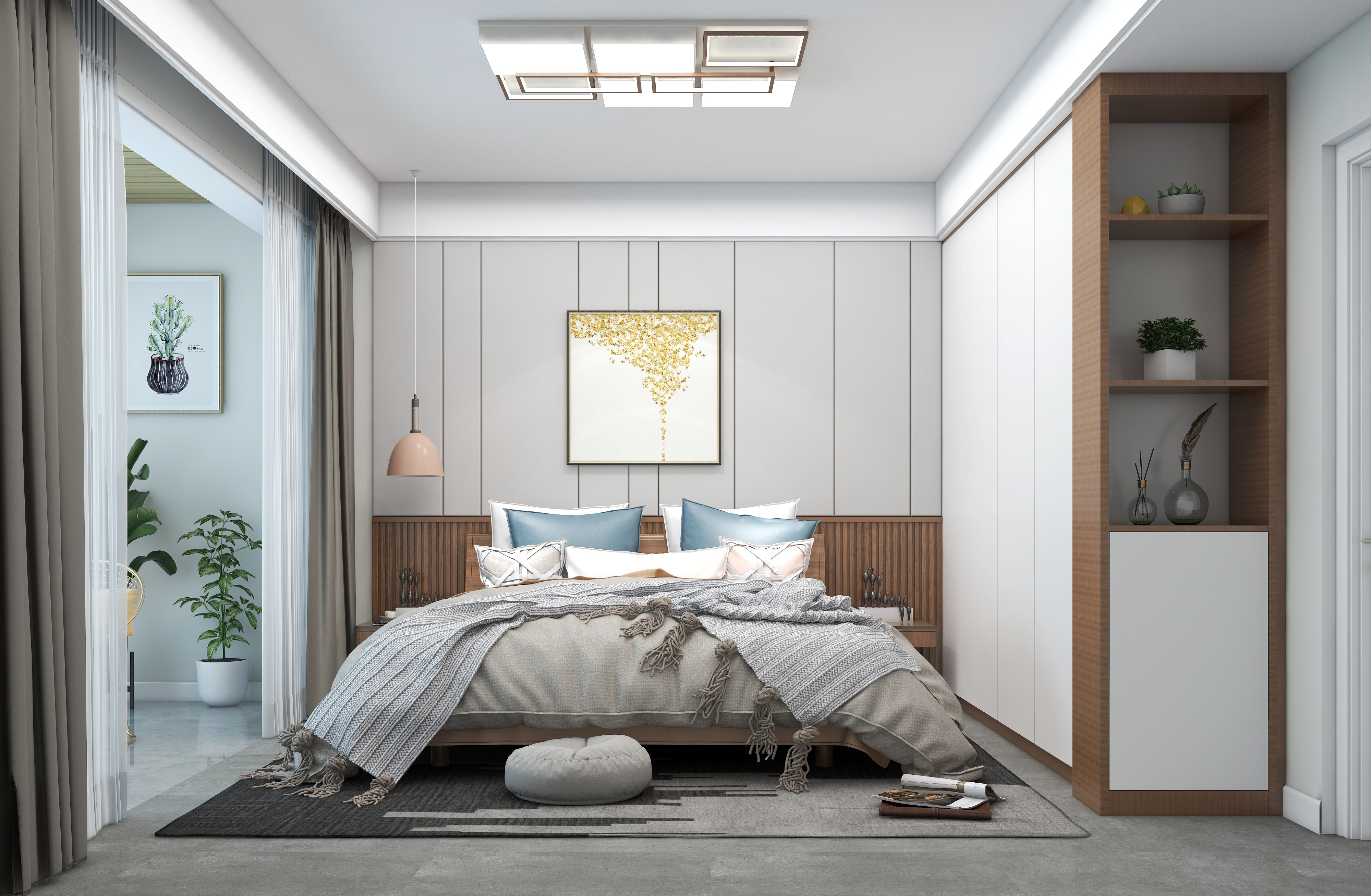 威海260平轻奢装修,春山居123平米装修设计