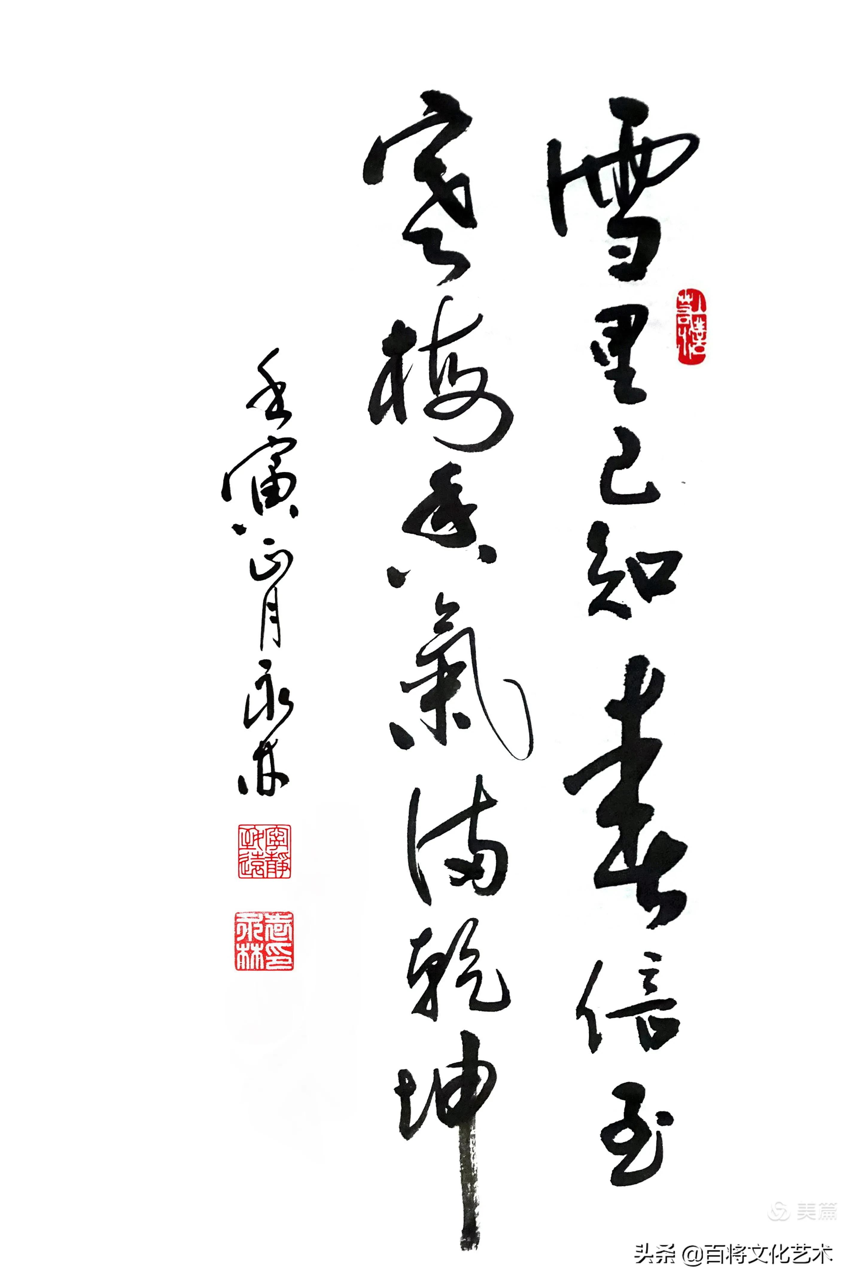 「百将文化」枝横碧玉天然瘦，恋破黄金分外香