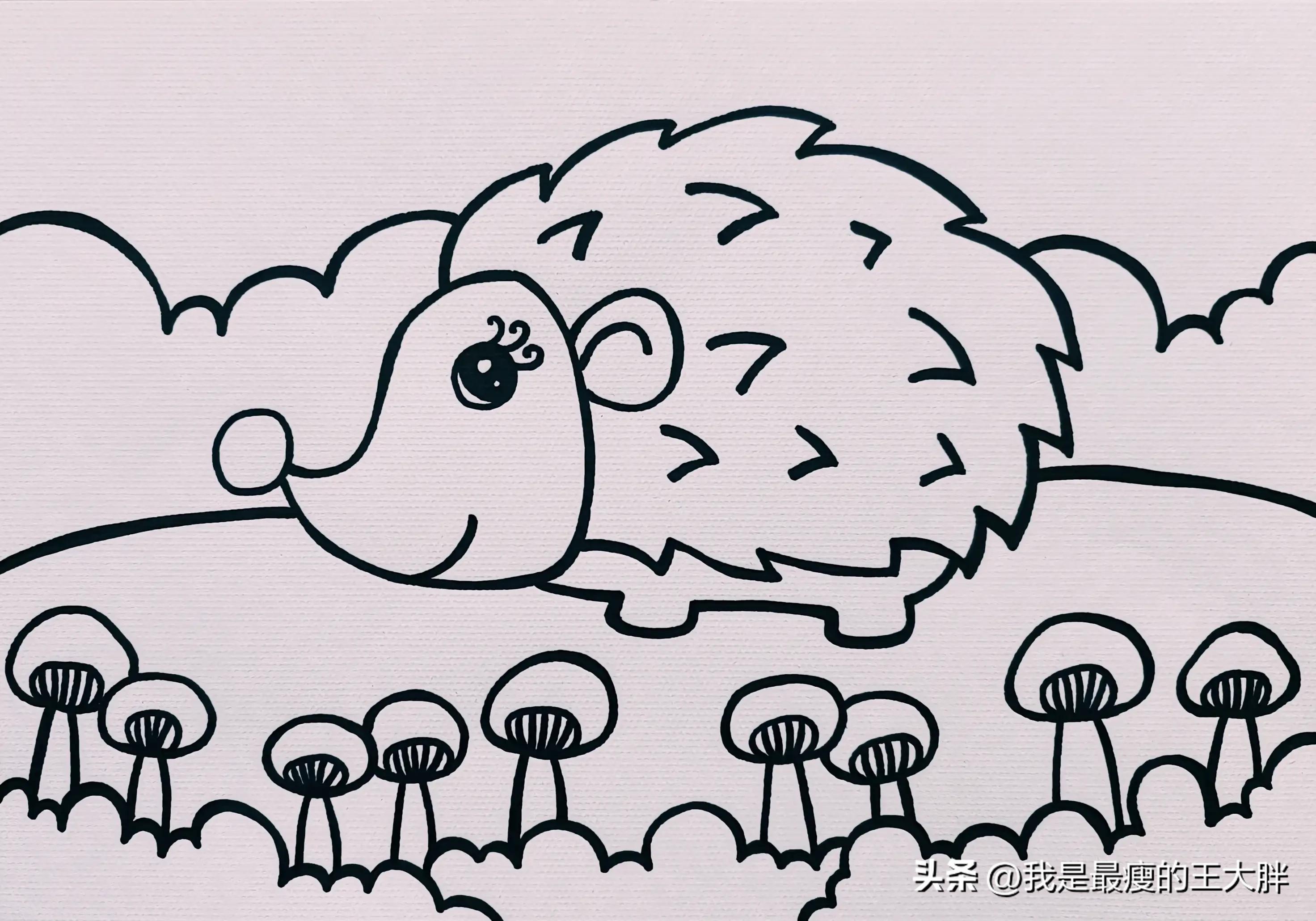 儿童画小刺猬的画法,小刺猬儿童画简笔画