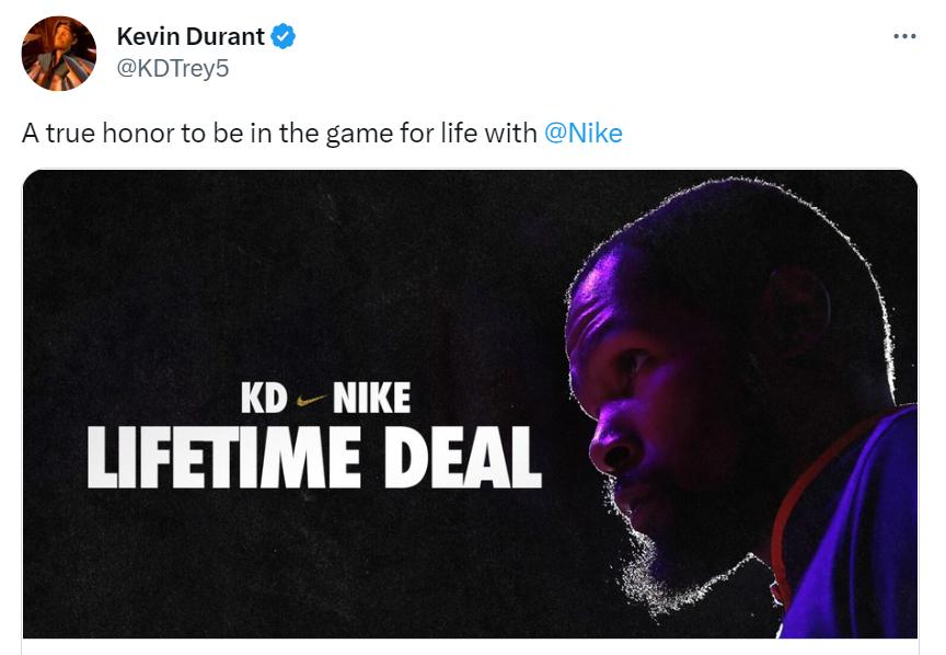 杜兰特获天价代言合同詹姆斯祝贺,杜兰特詹姆斯终身合同