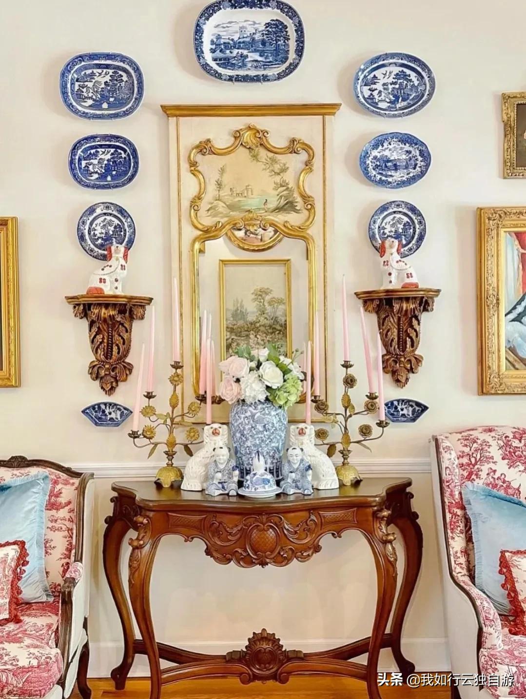 复古美式小家，铺上波斯地毯瞬间变温馨