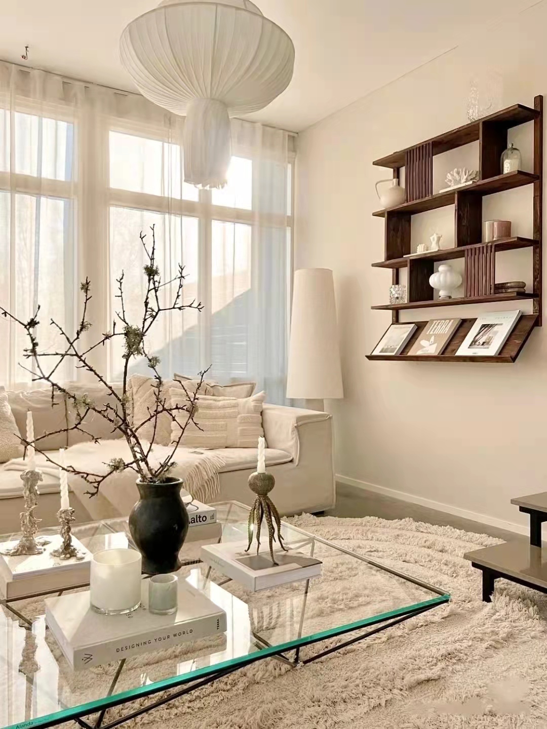 横厅漂亮隔断设计效果图,大横厅阳台客厅一体设计