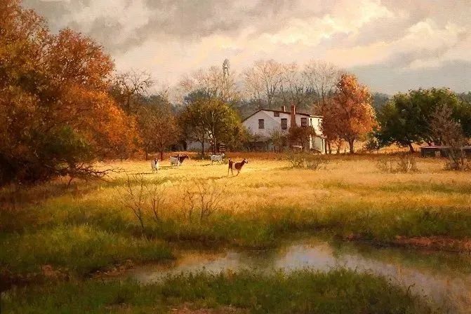 大师笔触生动的风景油画,视觉冲击力很强的风景油画图片