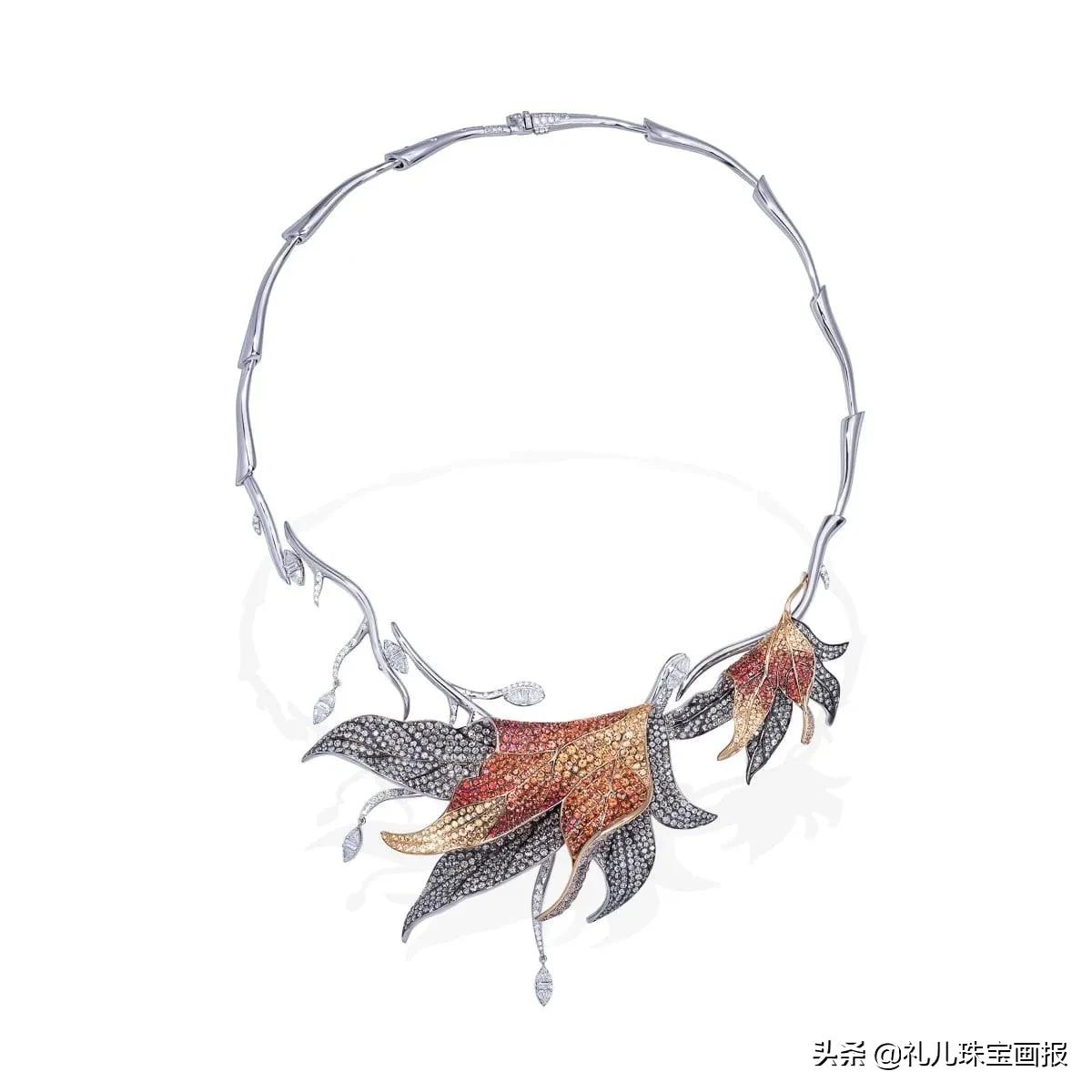 用珠宝做成的梅兰竹菊太美啦！它是如何用隐密镶嵌做出布料的质感