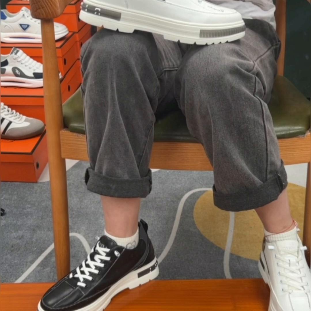 男鞋夏季透气增高小白板鞋,男鞋夏季内增高透气板鞋