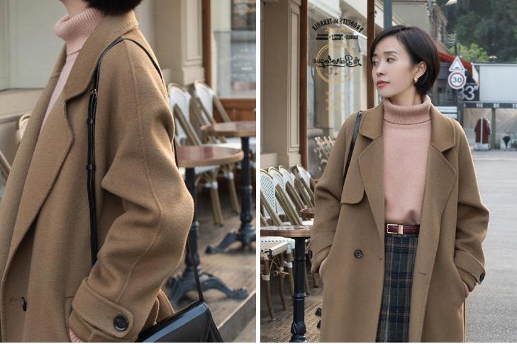 谁说小个子穿不了长大衣,150小个子怎么穿长大衣