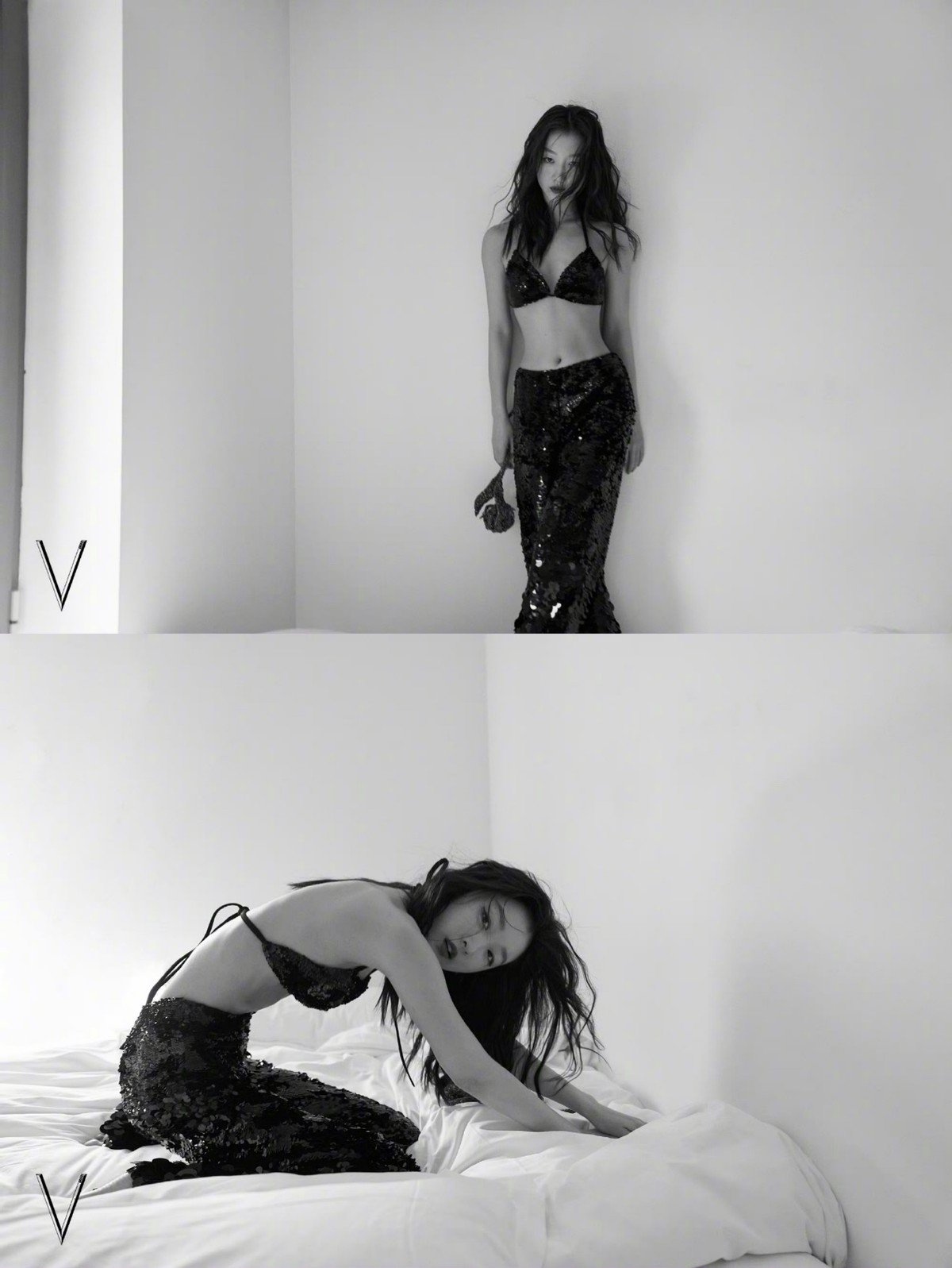 周冬雨巴黎时装周看秀造型,周冬雨vogue活动造型同款模特衣服