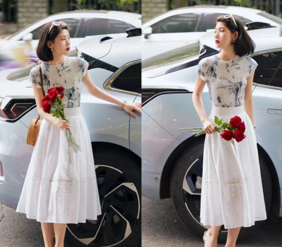 白裙子穿搭夏季气质超仙,夏天裙子凉快不透