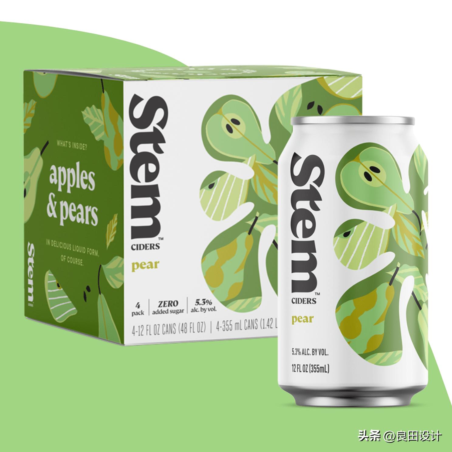 StemCiders苹果酒包装设计全面的品牌重新设计