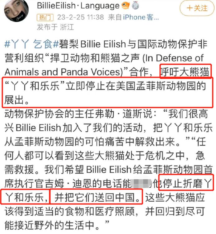多位明星为国宝丫丫发声！黄晓明惹争议，身为熊猫大使出面太晚