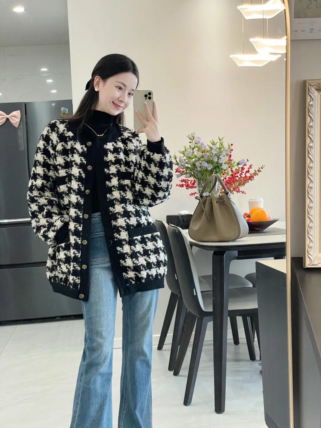 小香风外套高级洋气小个子穿,气质减龄穿搭小香风外套时尚潮流