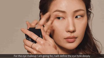 3ce眼影盘overtake橘棕盘画法,化妆眼影眼窝画法