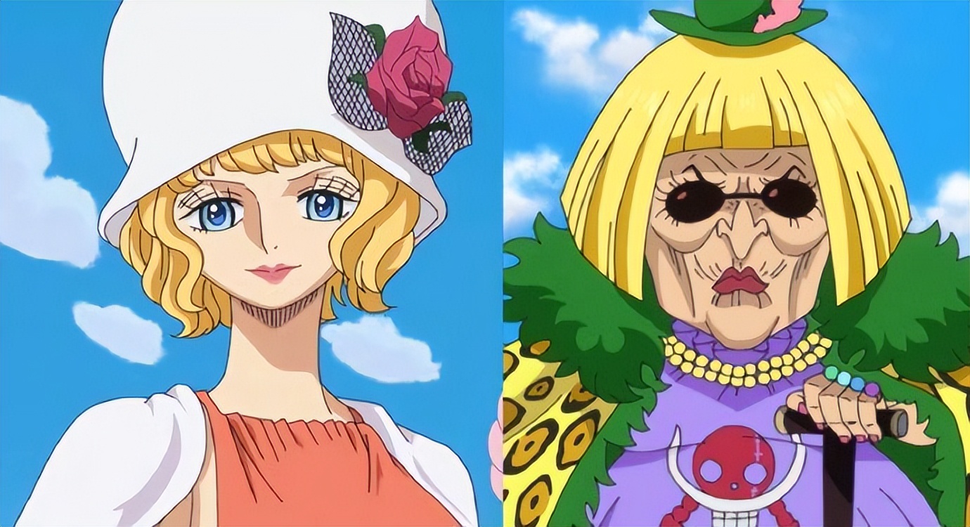 海贼王中大妈年轻照片,海贼王老年形象