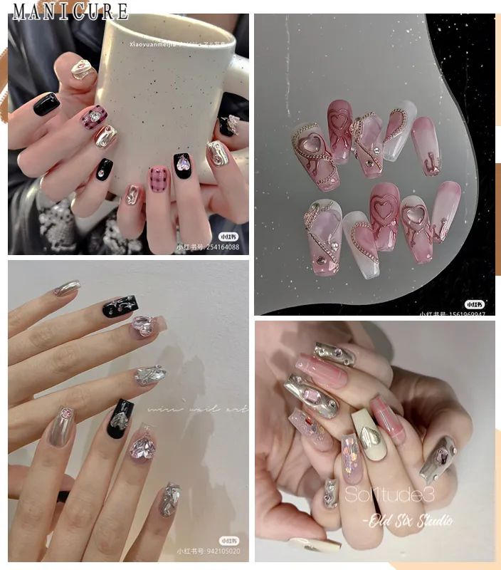 夏日美甲图片清新海底捞,夏日美甲图片清新裸色