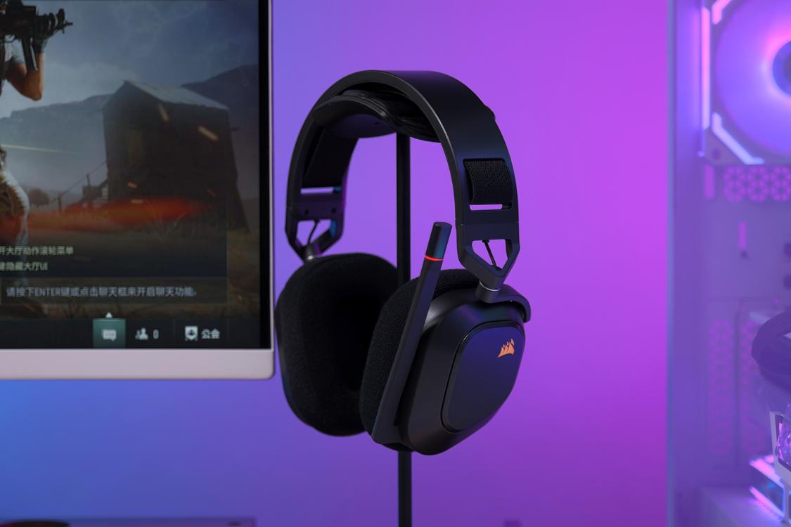 电竞游戏耳机可调节,海盗船耳机hs80max闷耳朵吗