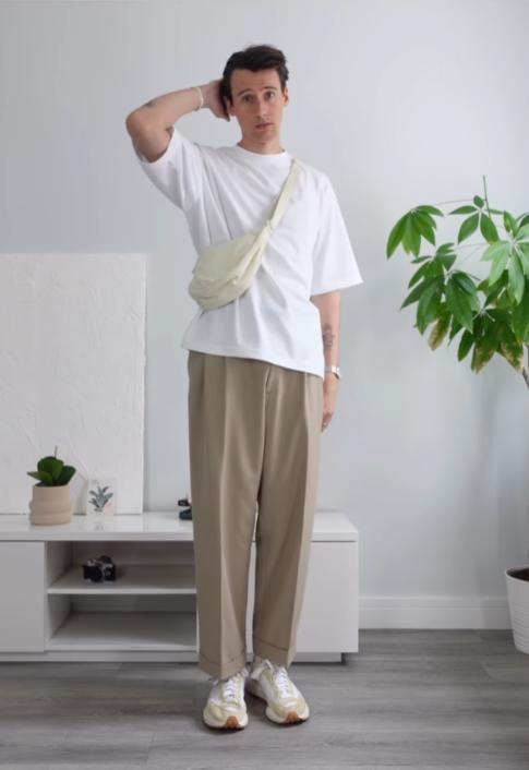 t恤搭配阔腿裤夏季无忧时尚穿搭,牛仔阔腿裤夏日穿搭