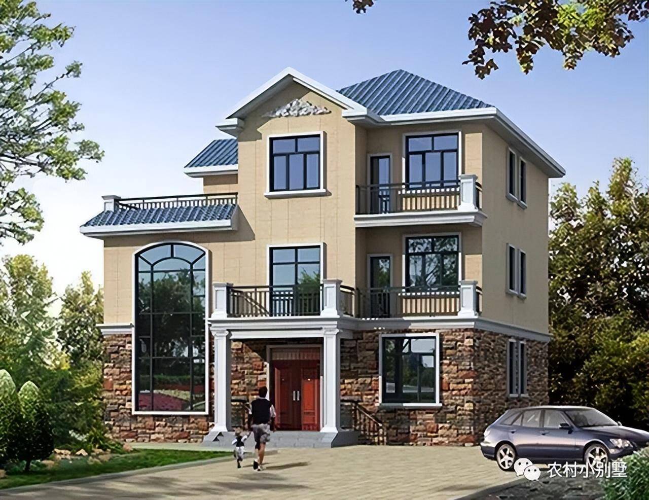 欧式别墅三层半设计及图纸大全,100平米三层别墅欧式全套设计图纸