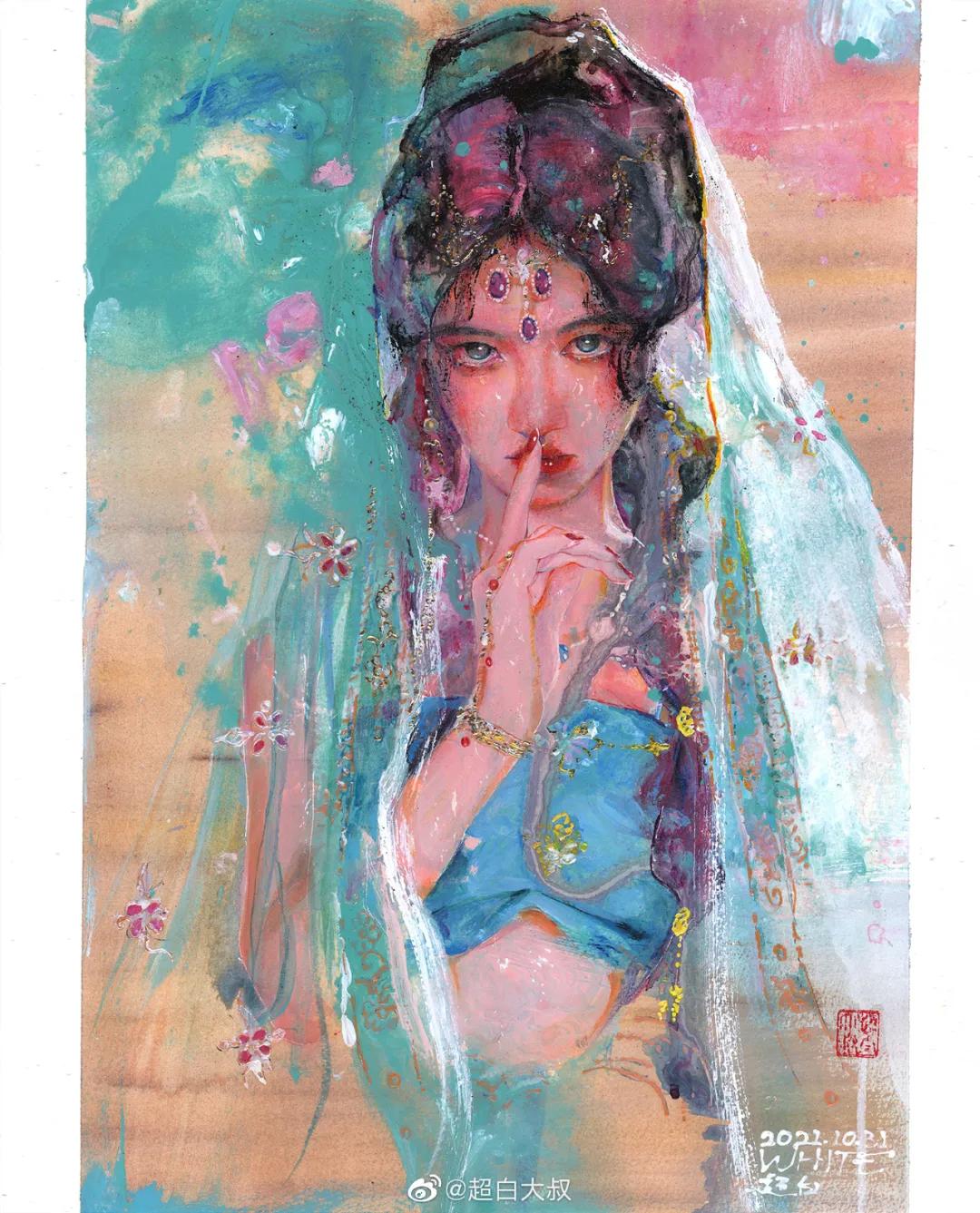 他是抖音水彩第一人，画面充满水墨意境，质感优秀！150万人盛赞