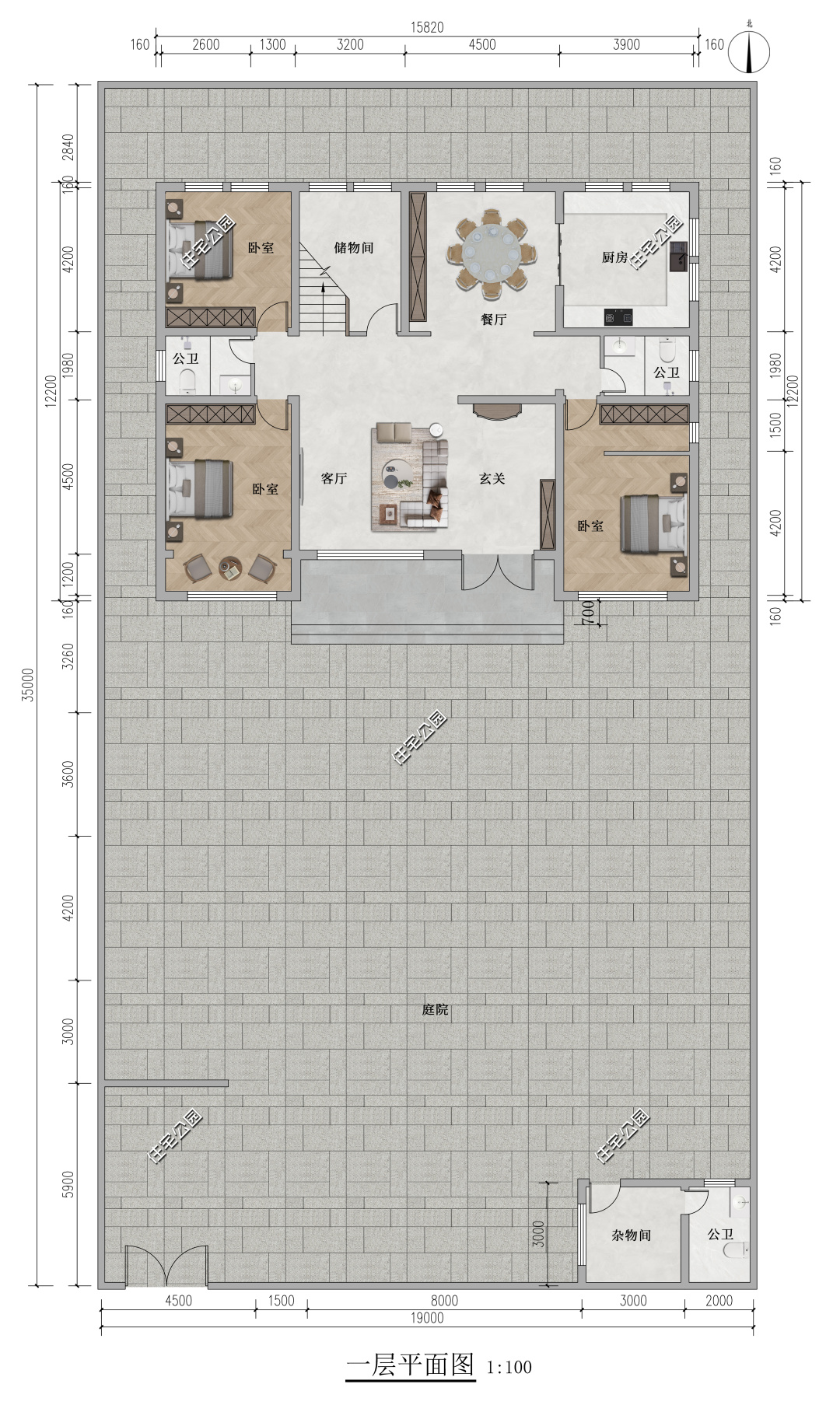简洁大气实用二层别墅,简约新中式二层别墅