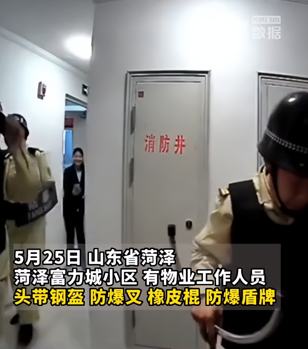 物业全副武装收物业费,物业上门强行讨要物业费