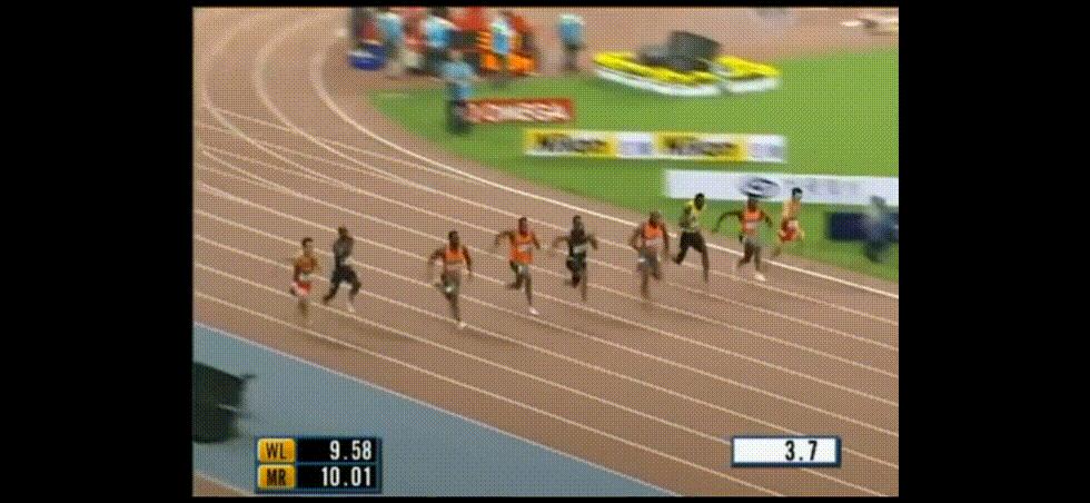 世界百米五虎vs中国百米五虎,男子百米十大最佳纪录