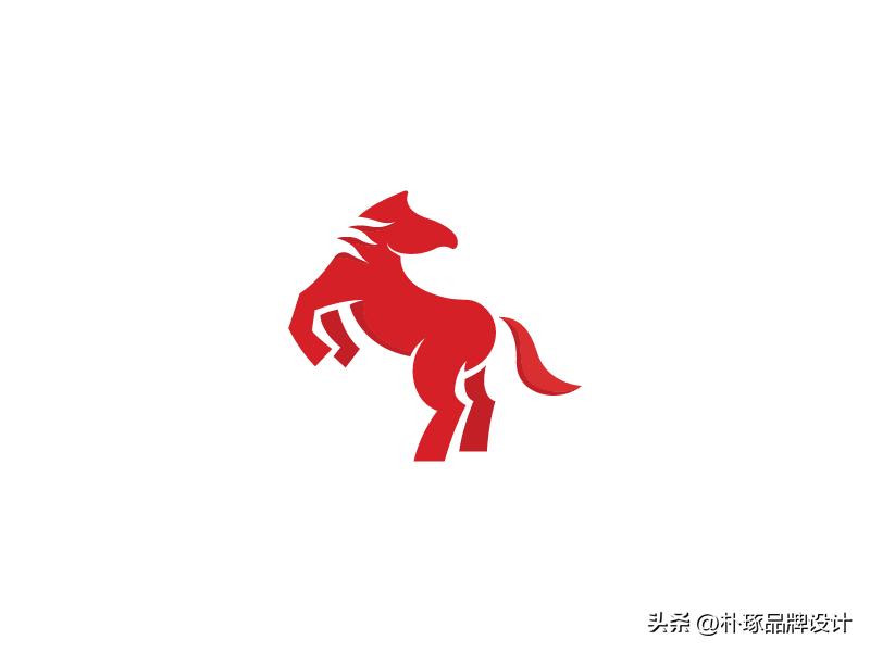 策马奔腾一马当先,马元素创意企业logo
