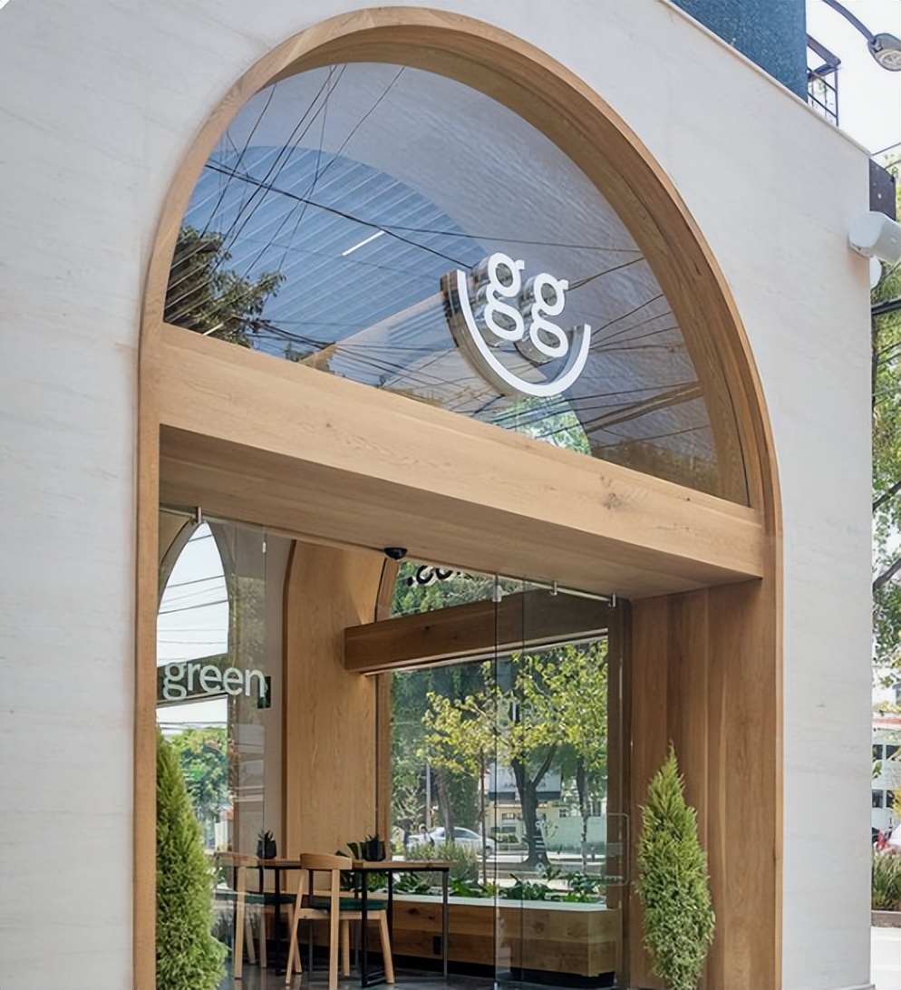 很有高级感的店招,35平店面设计