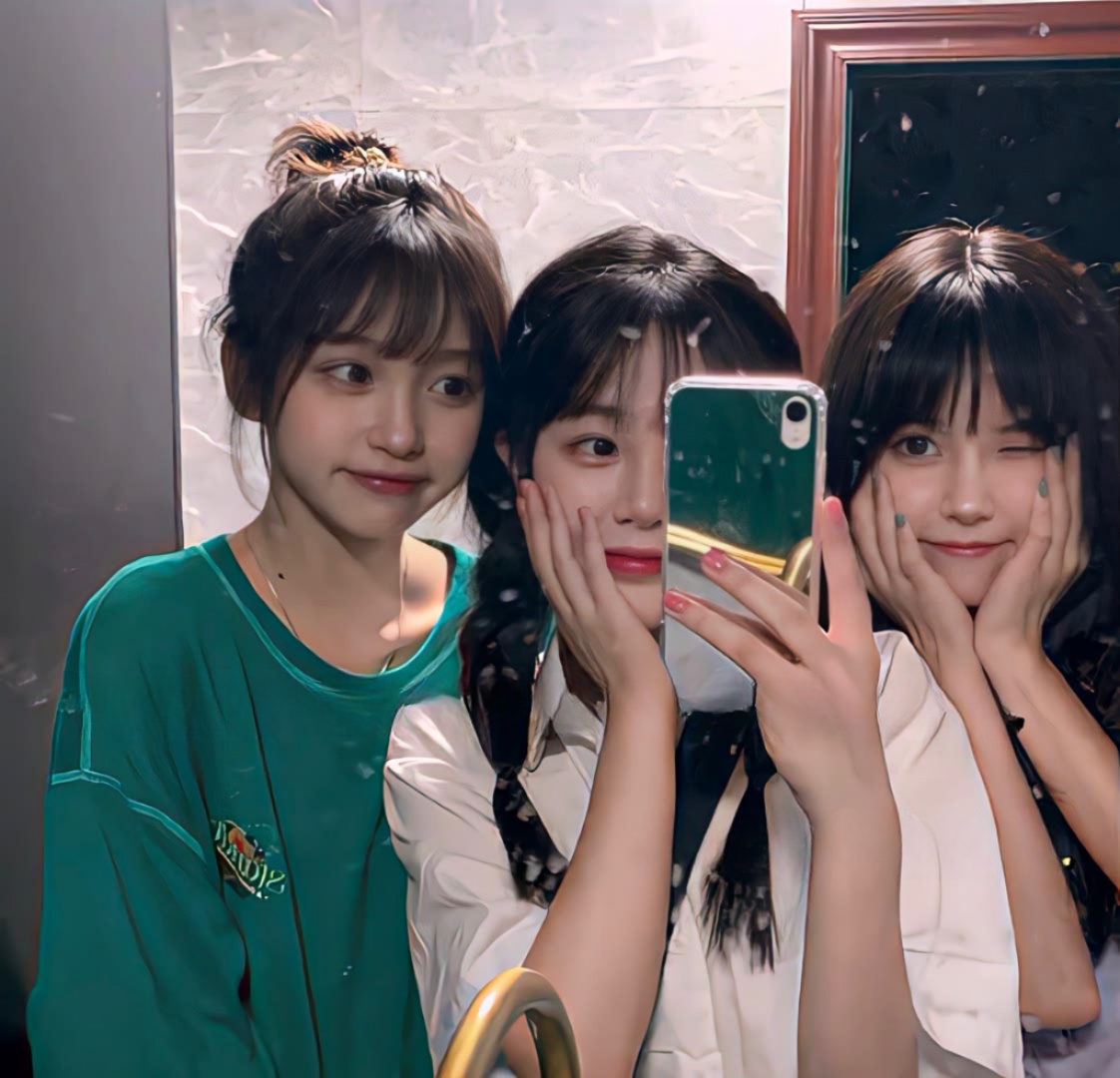 三人闺蜜头像真人不露脸,可爱头像闺蜜姐妹都可以用