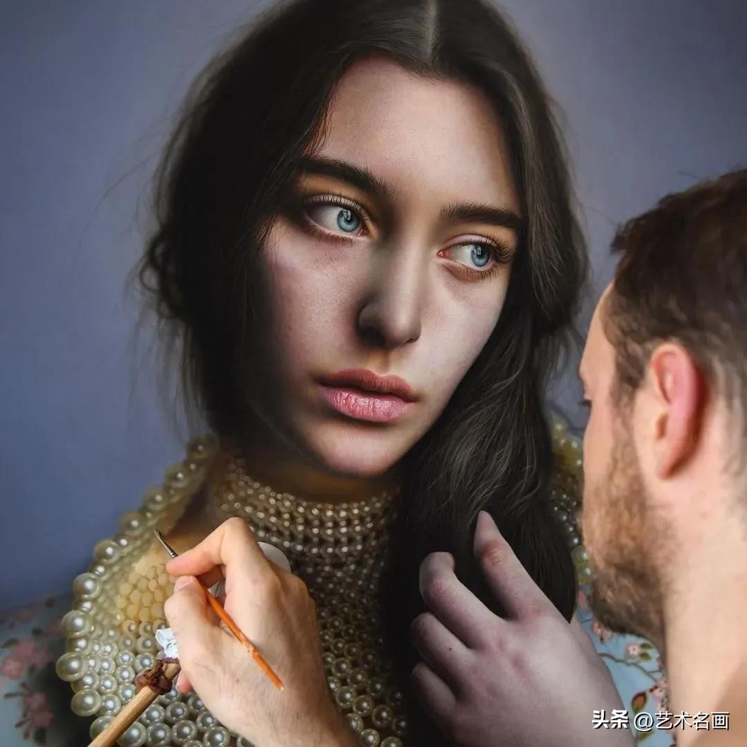 布格罗油画人物高清作品图文,马可格拉西超写实油画图片