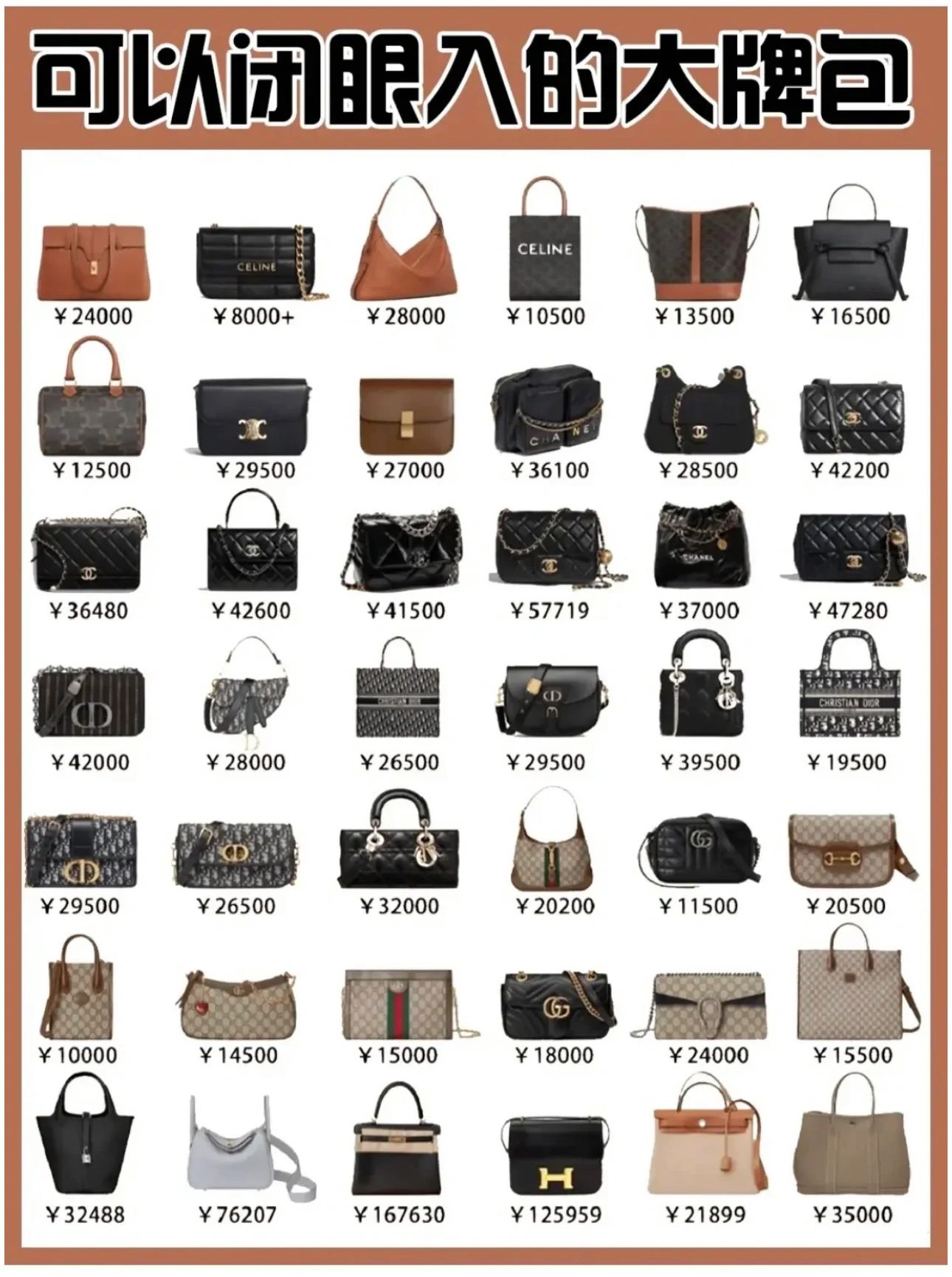 适合第一次入手的大牌包包,适合新手第一次入手的大牌包包