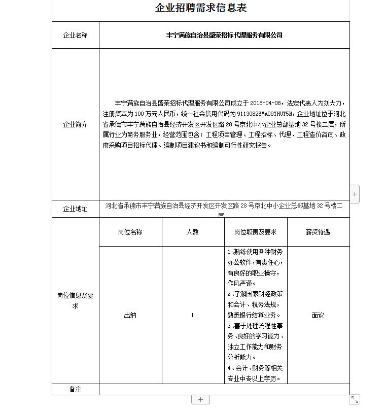 丰宁满族自治县招聘信息,丰宁企业招聘最新信息