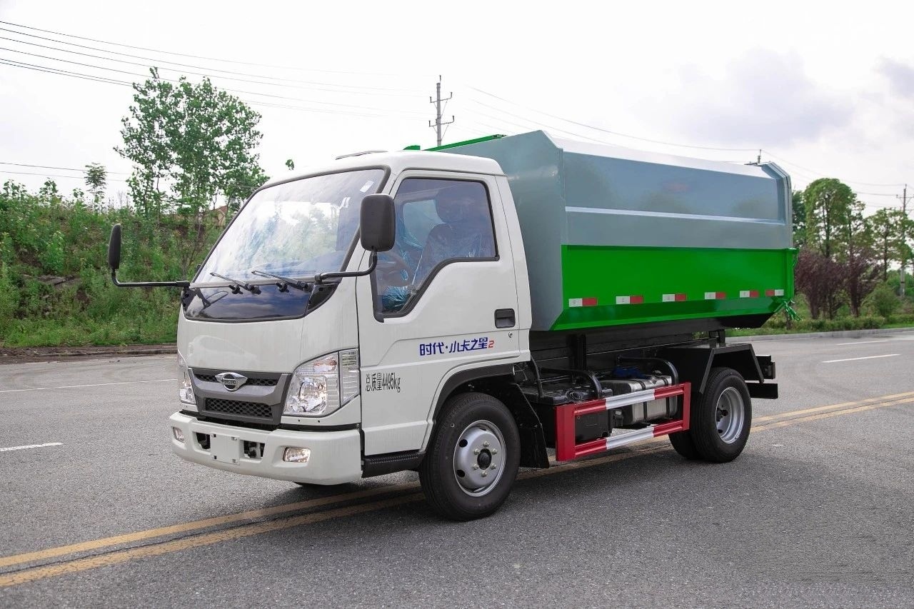 小型蓝牌挂桶垃圾车,国六挂桶垃圾车价格