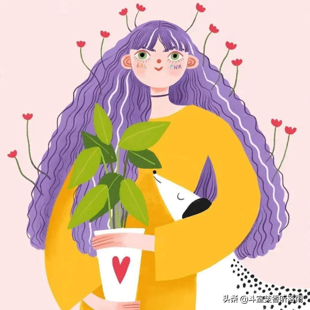 喜欢一个人会做蠢事说傻话,喜欢一个人独处的插画