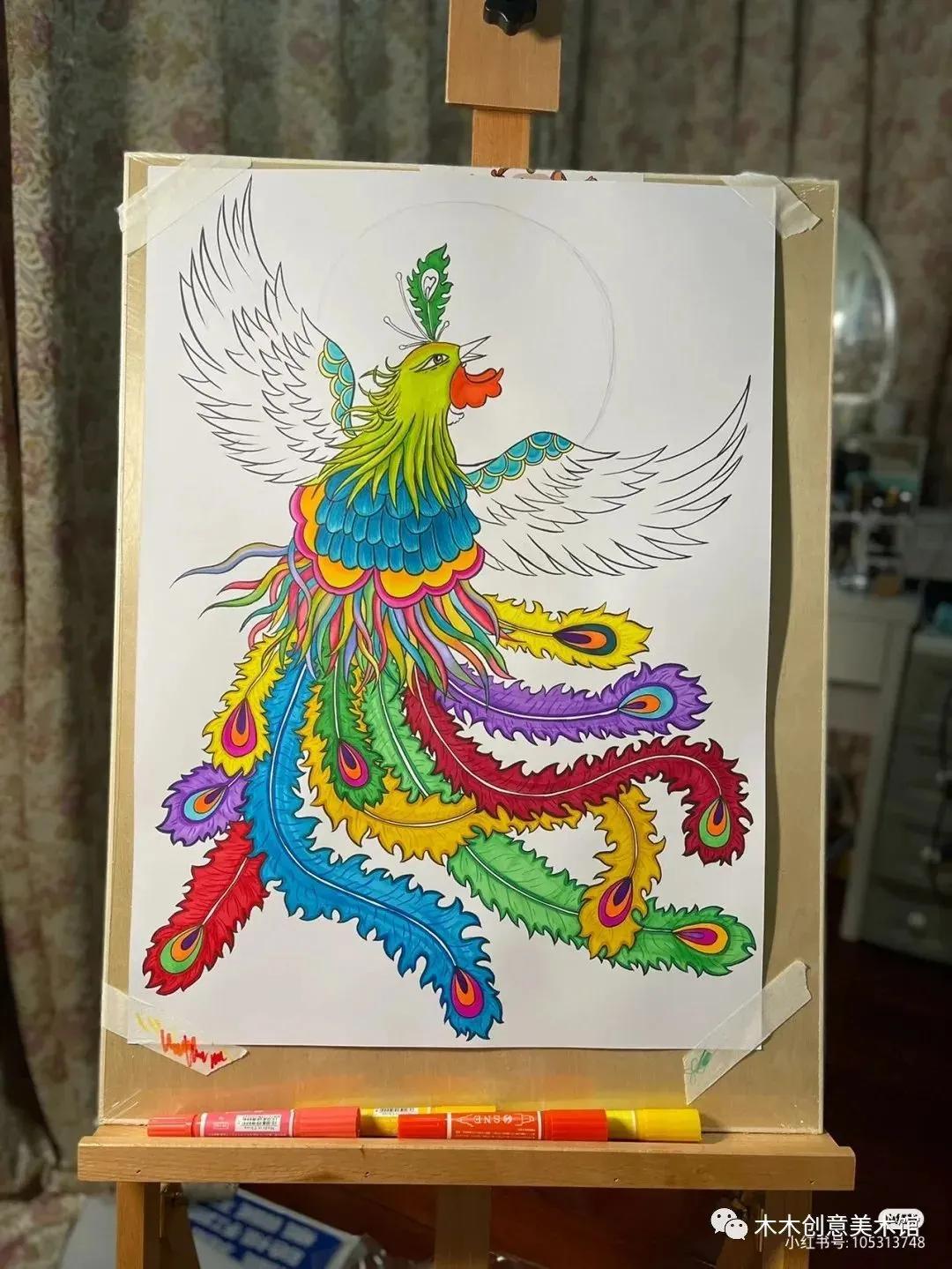 中国传统文化线描装饰，用马克笔将创意进行到底，力画国风绘画