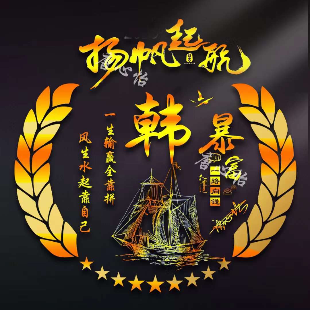 扬帆起航头像制作,好看的带有成字的名字微信头像