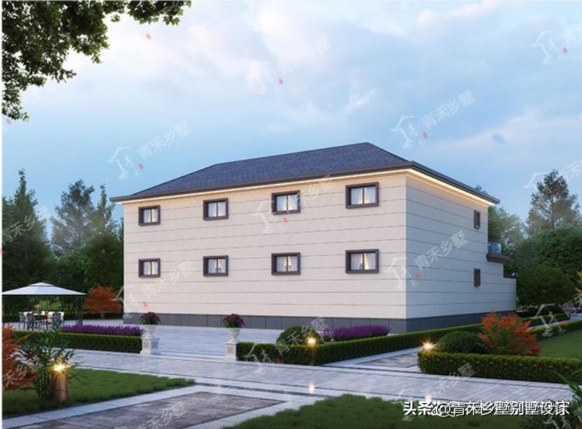 三层中式四合院别墅全套设计图,三层现代中式四合院别墅设计图