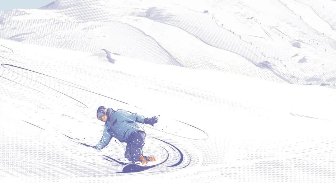 冬奥设计插画,燃情冰雪助力冬奥插画