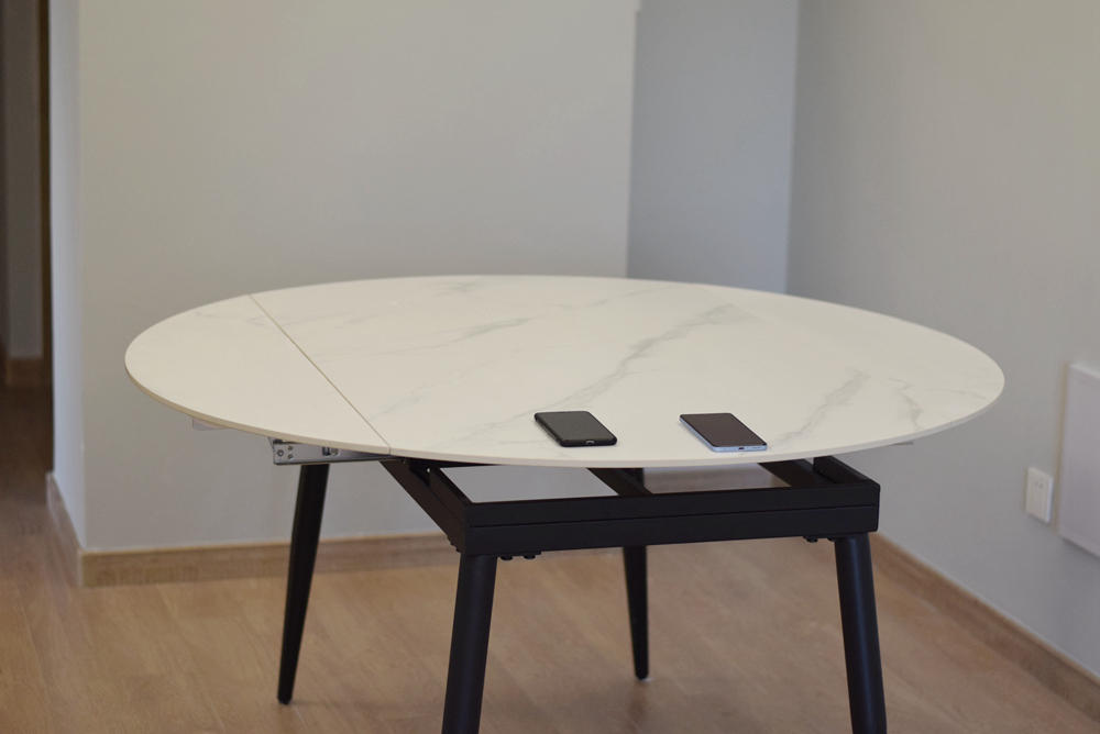 岩板伸缩折叠餐桌介绍,圆形岩板伸缩餐桌品牌推荐