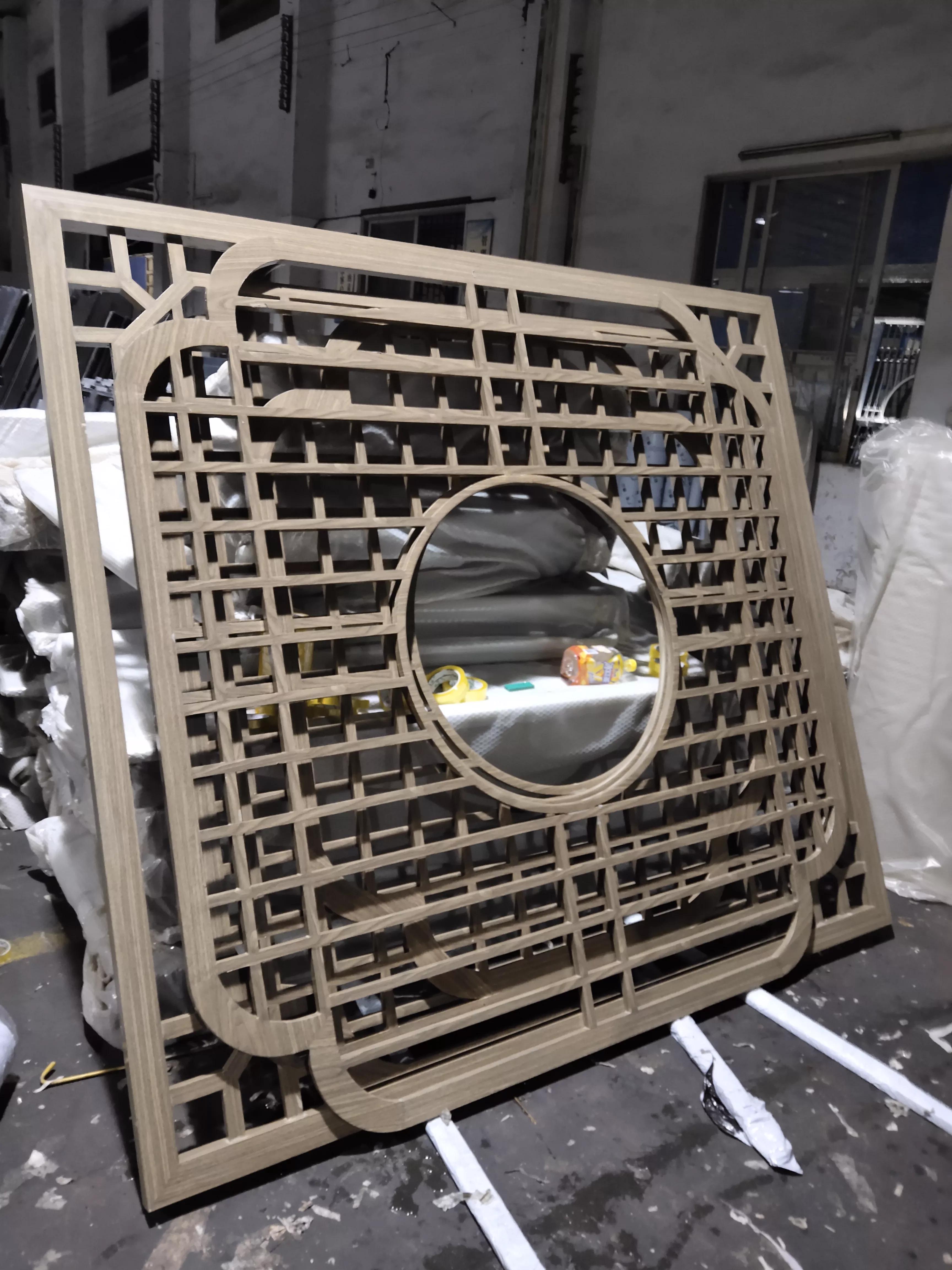 铝格栅庭院,铝合金格栅屏风庭院