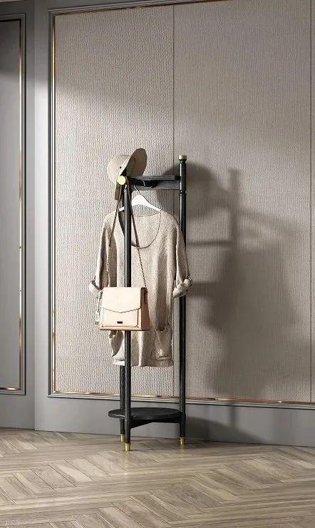 衣帽架怎么摆最合适,别致优雅衣帽架