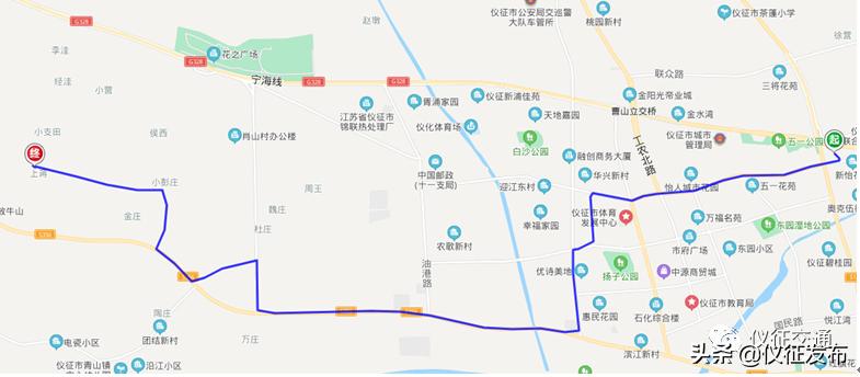 仪征7路公交时刻表,仪征最新公交车路线时间表