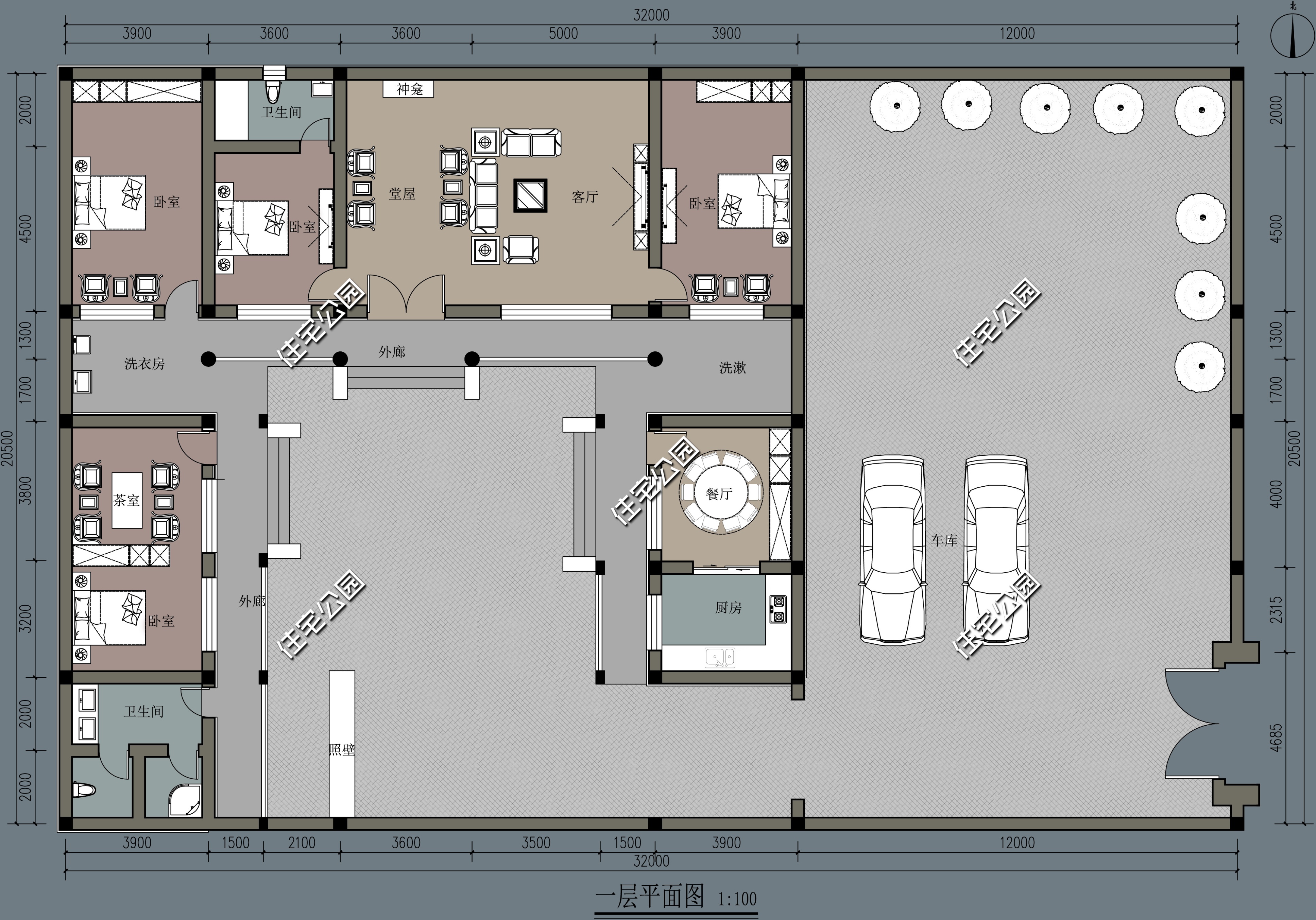 最实用100平农村别墅自建房,当下最流行的农村一层别墅