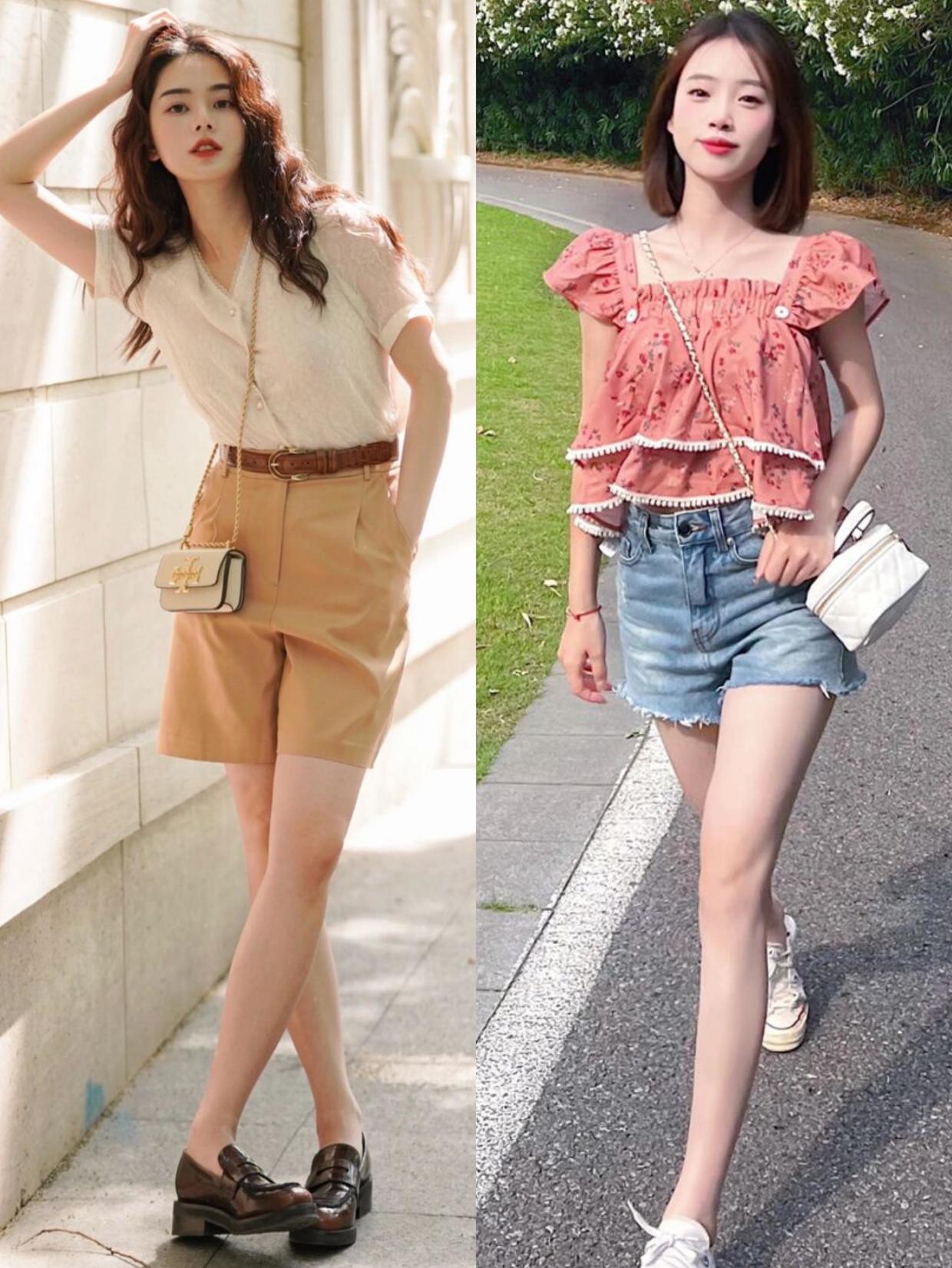 短裤短裙潮,短裙短裤百搭上衣