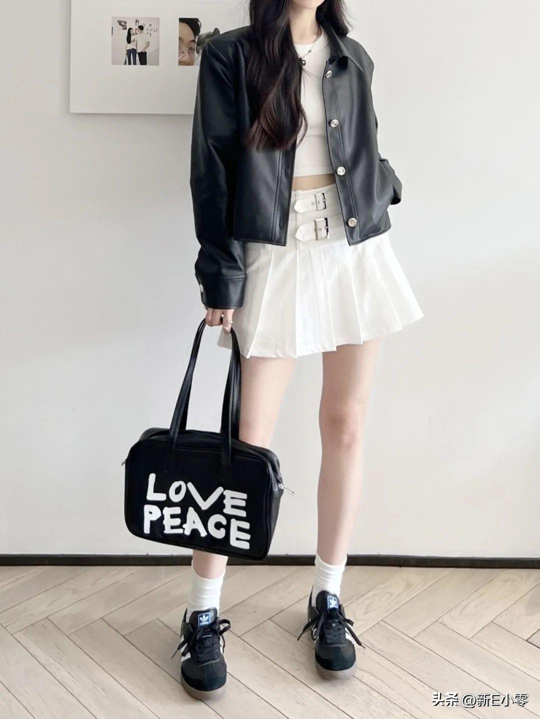 早春oversize皮衣,春装大码外套胖mm早春皮衣