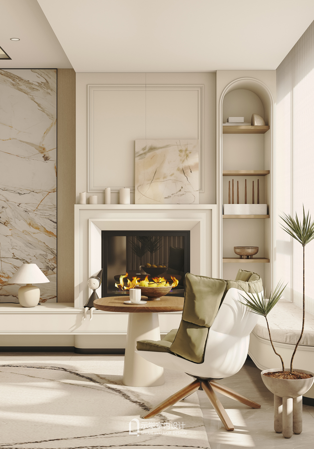 示觉设计|170㎡中粮瑞虹海景壹号,自然系轻法柔和私宅