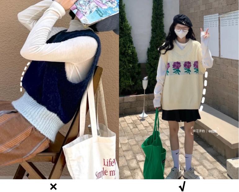 针织马甲棉麻衬衫,针织马甲衬衫下面怎么搭