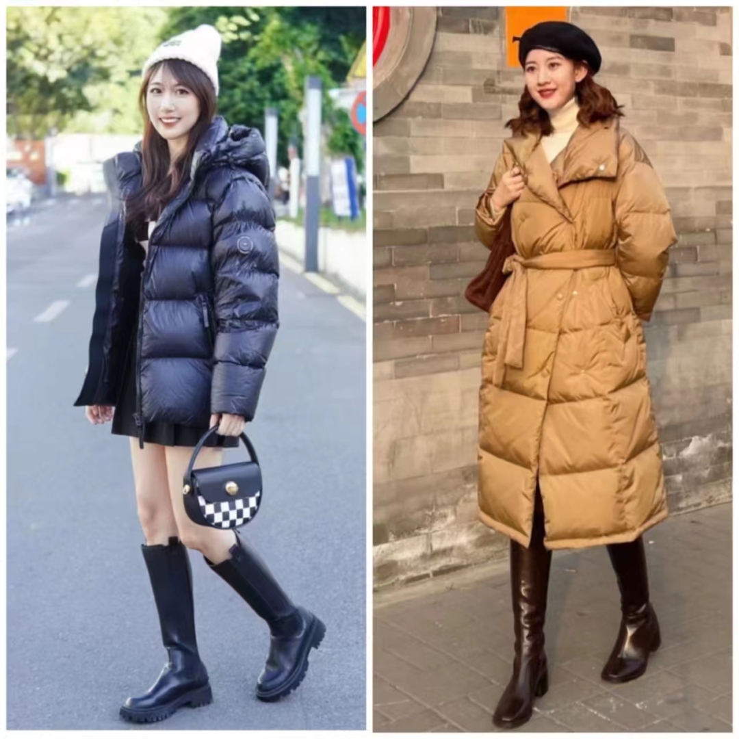 流行的靴子搭配什么衣服图片,中长靴子穿衣搭配图片2020秋冬