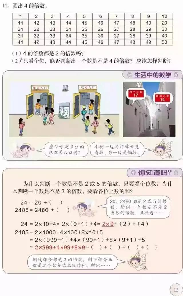 人教版小学数学（五年级下册）课本电子版寒假预习，快收藏