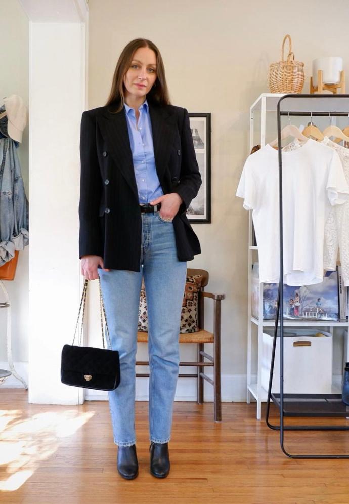 白衬衣在秋冬要怎么穿才时髦呢,宽松垂直感白衬衣怎么穿出高级感